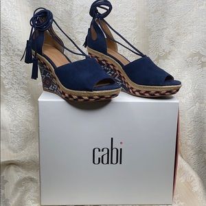 Cabi wedges lace up